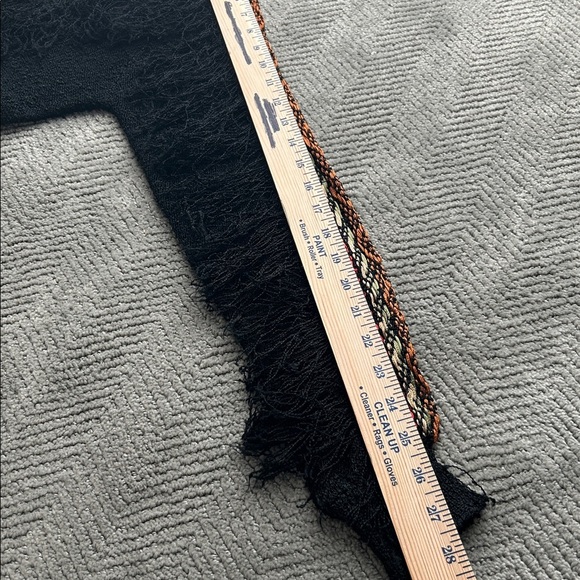 FRENCH RAGS NUBBY RAYON SWEATER SIZE SMALL FRINGE EMBROIDERED VINTAGE - Picture 10 of 11